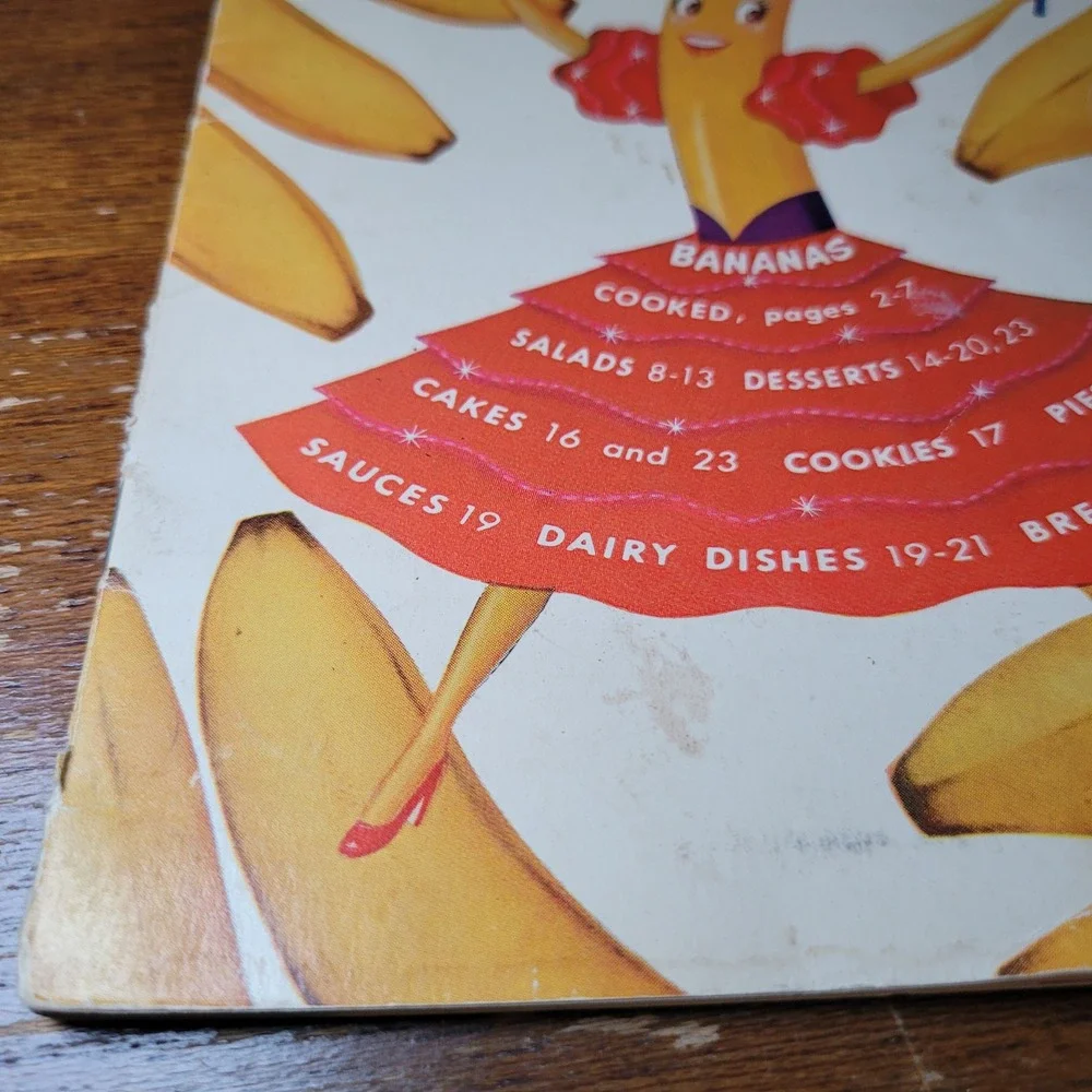 Chiquita‎ Bananas Recipe Book 1950 Dessert Dinner Midwestern Salads